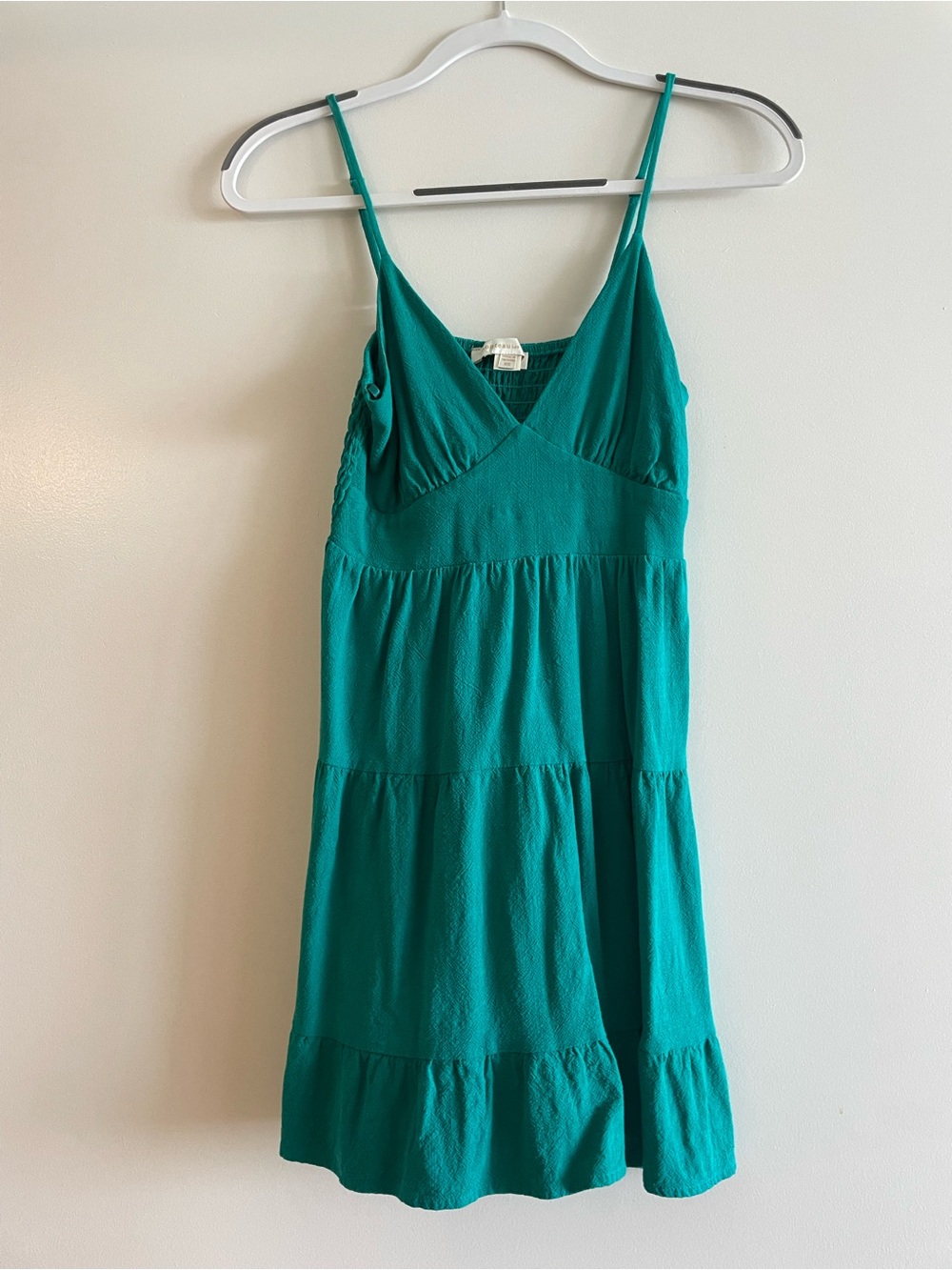 Monteau Teal Tiered Spaghetti-Strap Midi Dress